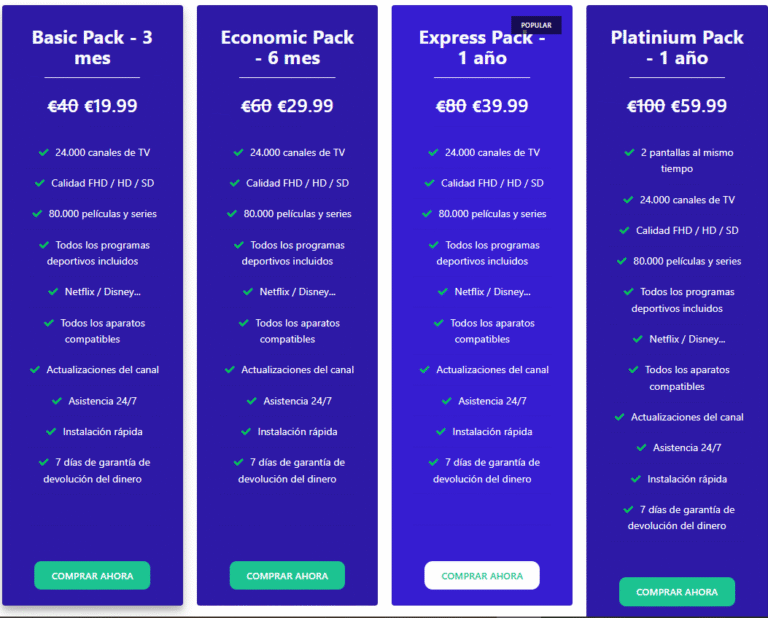 comprar codigos iptv españa